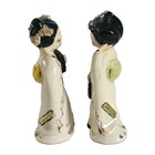 2 Vtg Josef Original Japan Geisha Girl Cherry Blossom Autumn Leaf Figurines  53