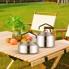 Stainless Steel Whistling Camping Kettle Outdoor Boiling Kettle Coffee Tea Pot