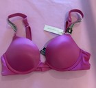 Victoria s Secret Push Up Bra Set 32b Lace Logo Straps Blue Pink Red Green Black