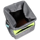 Expandable Dog Bike Basket Carrier  Breathable  Safe For Small Pets - Grey