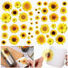 72 Pieces Summer Sunflower Wall Decals Removable Sunflower Wall Stickers Decor 3