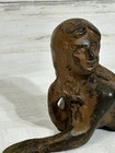 Vintage Cast Iron Mermaid Statue Siren Figurine Figure Shelf Laying 17  Long