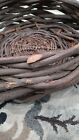 Xlarge Vtg Willow Branch Basket Twig Basket Rustic Home Decor Scalloped Handmade