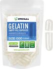 Size 000 Clear Empty Gelatin Pill Capsules Kosher Gel Gluten-free Made In Usa 