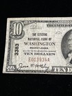 1929  10 Citizens National Bank Washington Pennsylvania National Currency  3383