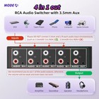 3 5mm Aux   Rca L r Audio Switch Box 4 In 1 Out Bidirectional  Stereo Audio Swit