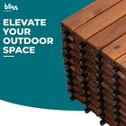 Bliss Outdoors Hardwood 6-slat Interlocking Wood Deck Tiles  Natural  Set Of 10