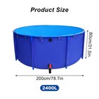 Pvc Fish Pond Above Ground Koi Pond Foldable Durable Kid Pool W faucet 79x32in