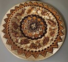 Beautiful Vintage Copper Wall Plate Pair  12 5  Diameter Turkish Hand Etched 