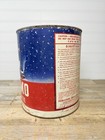 Vintage Christmas Thermo Antifreeze Snowman 1 Gal Tin Can-no Lid 