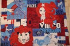 Rare Vintage Mid Century Retro 70s 60s Waverly Zodiac Psychedelic Fabric 77x48