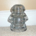 Scarce Gray Cd 190 191 Diamond Two Piece Transposition Glass Insulator