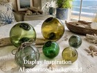 Authentic Japanese Glass Fishing Float Set Of 6 Mixed Marks Coastal Decor