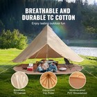 Canvas Bell Tent 3m 9 8ft 4-season Canvas Tent For Camping With Stove Jack