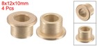 4pcs Flange Sleeve Bearings Sintered Bronze Self-lubricating Bushing 8x12x10mm