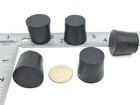 1  Solid Black Rubber Stoppers  Tapered Plug  Rubber Cork  Fits 1  Id