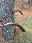 Vintage Steel Push Plow   Frame   Wheel  Antique