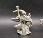 Spoontiques Lot Of 2 Miniature Pewter Wizard Figurines W  Crystal Balls