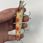 Vintage Original Heddon Wood Vamp Strawberry Fishing Lure
