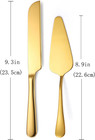 Wedding Cake Knife And Server Set 2pcs Cake Cutting Set Gold Include Stainless S