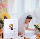 Rustic Wedding Guest Book Alternative Wooden Hearts Frame Memories Keepsake New