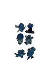 Disney Wdw 2025 Hidden Mickey Pin Set Blue Characters 6 Pins With Chaser