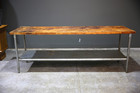 Vintage Industrial Chef Butcher Block Kitchen Island Antique Store Counter Table