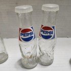 Vtg Glass Pepsi Cola Salt   Pepper Shakers 4 Complete Sets 8 Bottles Novelty Euc