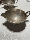 Jacob Tostrup 830s Silver Sugar Creamer Set Norway 3 5  Diam  1 62  Tall Rare