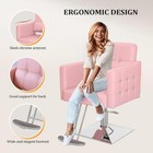 Hydraulic Barber Chair Salon Chair For Hair Stylist Heavy Duty Tattoo Chair Pink