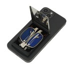 Folding Reading Glasses Portable Hard Case Anti Blue Light Phone Stand  1 0 4 0