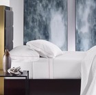 Hotel Collection Italian Percale Cotton King Flat Sheet White blush - Nwt  235