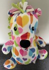 Melissa   Doug Hedgehog Plush Stuffed Animal Toy Rainbow Hearts  Hannah 14   