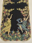 Antique Art Nouveau Hand Painted Table Runner Dresser Scarf  Garden Nymphs 29   