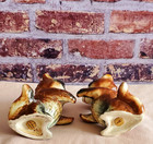 Japanese Ceramic Porcelain Racoon Salt   Pepper Shaker Set   Kitschy cute Guc 