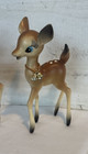 Vintage Christmas Hard Plastic Deer With Bell And Large Eyes 2026-0r
