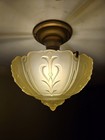 Vintage Antique Markel Ceiling Light  Fixture Art Deco C1930