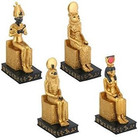 Egyptian Seated Gods Figurine Decoration  Set Of 4