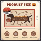Junkin Halloween Dachshund Dog Pumpkin 1 6  X 2 5   rectangular   Brown