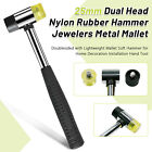 2-way 25mm Mini Small Rubber And Nylon Head Face Mallet Hammer Handle Shaft
