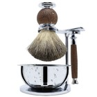 Jolitac Wet Shaving Kit For Men - Badger Hair Shaving Brush  Shaving Stand  S   