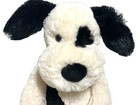 Jellycat Bashful Cream White Black Puppy Dog 12  Stuffed Animal Plush Soft Toy