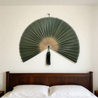 Bamboo Fan Wall Decor  Oversize Fan For Wall Decor  Above Bed Decor