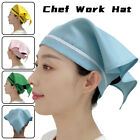 Chef Hat Kitchen Triangle Women Headscarf Restaurant Waiter Work Uniform Caps