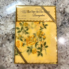 New Baumgartens Vintage Rice Paper Silk Effect 30 Floral Cocktail Napkins  Nos