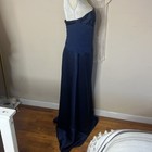 David   s Bridal     Strapless Satin A Line With Pleated Chiffon Bodice Dress