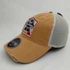 Pabst Blue Ribbon Distressed Trucker Hat Bioworld Tan Snapback Adjustable Nwt