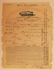 1882 Philadelphia   Reading Railroad Co Bill Of Lading Rates To Chicago C337