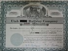 1968 Utah Railway Company Stock Certificate