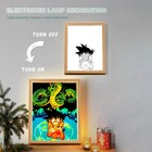 Dragon Ball Goku Vegeta Led Night Light Anime Photo Frame Decor Gift